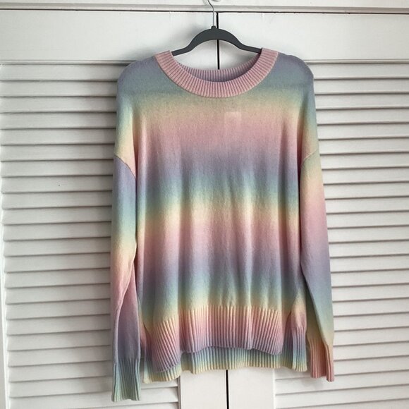 NWT Splendid Adeline Rainbow Sweater Womens Size M 100% Wool  rainbow ombre whim - Picture 4 of 10